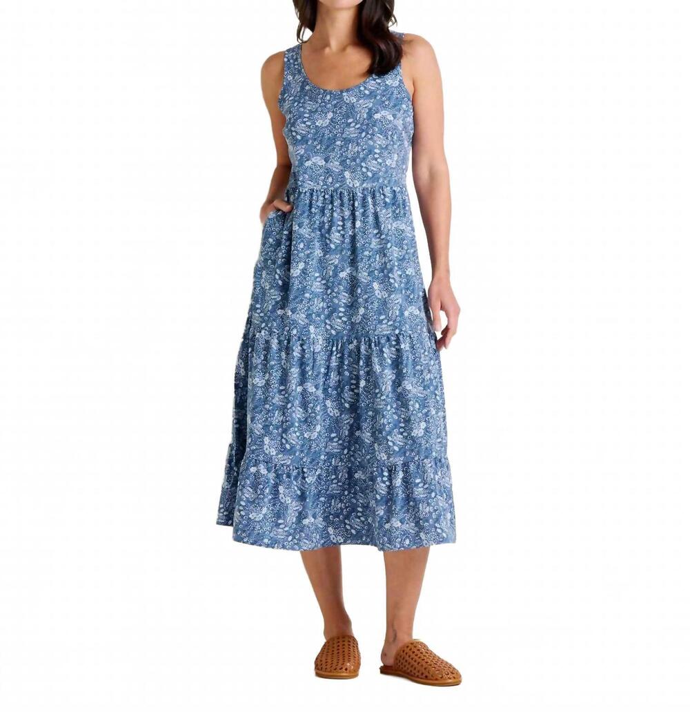 NEW TOAD&CO sunkissed susanna midi dress in canal print